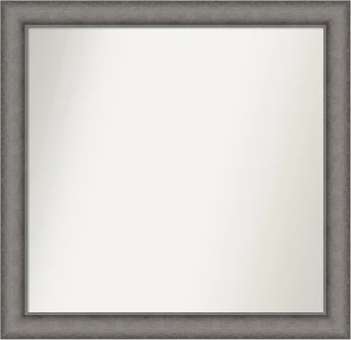 Miniatura 496 de Amanti Art Espejo de pared personalizado no biselado (24.5 x 24.5 pulgadas), marco gris marrón alta, varios tamaños personalizados, espejo de baño