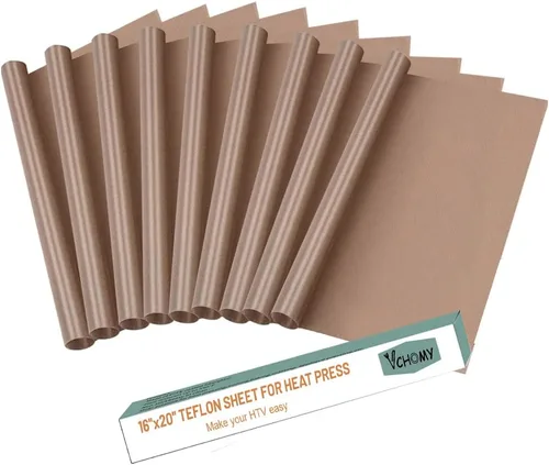 Miniatura 8 de Hojas de Teflón para Máquina de Prensa de Calor, Rollo de Hojas de Papel PTFE Reutilizable Antiadherente para Sublimación de Transferencia de Calor