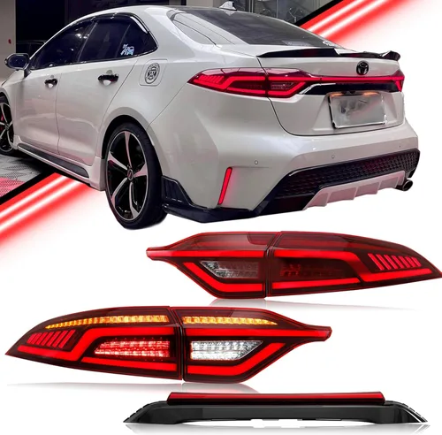 TT-ABC Mods - Luces traseras para Toyota Corolla 2020-2024, todos los modelos compatibles (rojo)