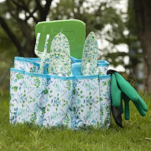 Miniatura 3 de Juego de herramientas de jardín de 9 piezas de aleación de aluminio, kit de herramientas de mano de jardinería para mujeres y padres, suministros