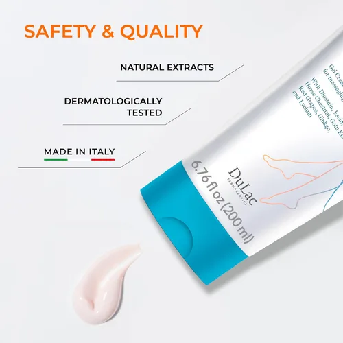Miniatura 4 de Dulac, Dinaven Legs Gel Cream, refrescante y refrescante, con diosmina y mentol, extracto de castaño de indias, escoba de carnicero y vid roja