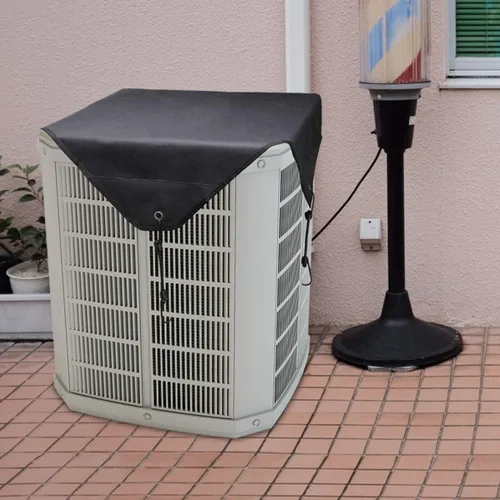 Miniatura 7 de Coitak Cubierta de aire acondicionado para unidades exteriores, protector de aire acondicionado de invierno, resistente al agua, cubierta superior