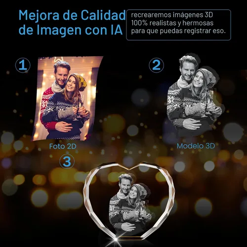 Miniatura 7 de YSPQBY Foto de cristal 3D personalizada, regalos personalizados para padre, papá, abuelo, hombres, marido, novio, él, gran regalo personalizado