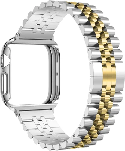 Miniatura 15 de baozai Correas compatibles con Apple Watch de 1.811 in 1.772 in 1.732 in 1.654 in 1.614 in 1.575 in 1.496 in, correa de acero inoxidable con funda