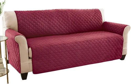 Miniatura 15 de Collections Etc - Funda protectora acolchada, reversible y resistente a derrames para muebles con lazos - Cubre el fondo del asiento, el respaldo
