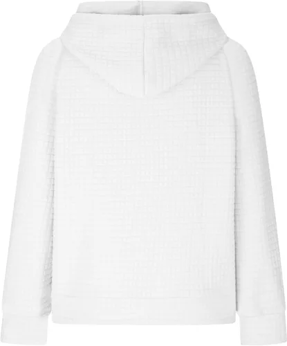 Miniatura 4 de Sudadera con capucha de punto gofre para mujer, de moda, para otoño, 2023, lindo suéter con cordón, para entrenamiento, gimnasio, sudadera