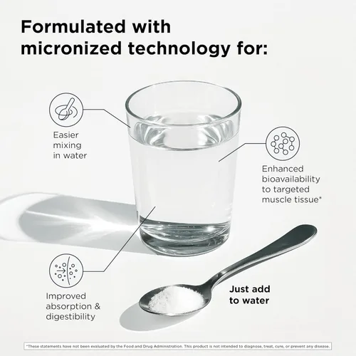 Miniatura 3 de Designs for Health Monohidrato de creatina micronizada en polvo sin sabor, 90 porciones, 0.18 onzas por porción - para mujeres y hombres para apoyar
