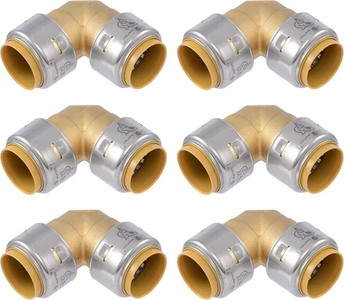 Miniatura 9 de SharkBite Max Codo de 90 Grados de 1/2 Pulgada, Paquete de 4, Accesorio de Plomería de Latón de Conexión Rápida, Tubo PEX, Cobre, CPVC, PE-RT, HDPE