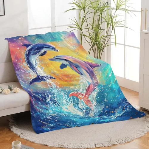 Miniatura 285 de Manta de Foca del Océano, Regalos de Focas para Niños, Niñas, Adultos, Mujeres y Hombres, Suave, Acogedora, Cálida, Felpa Esponjosa, Mullida