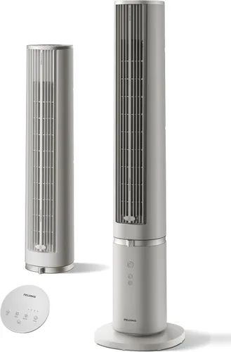 Miniatura 12 de PELONIS Ventilador de torre sin aspas de 40 pulgadas para dormitorio, ventilador de pie con control remoto, 26 pies/s, oscilación de 90°, 3 ajustes