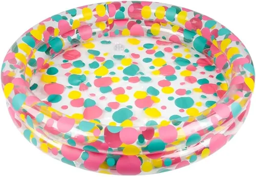 Piscina inflable de estanque de patos (3 x 6 pulgadas) Funky Color inflable para niños que se puede utilizar como patitos de juego ponderados