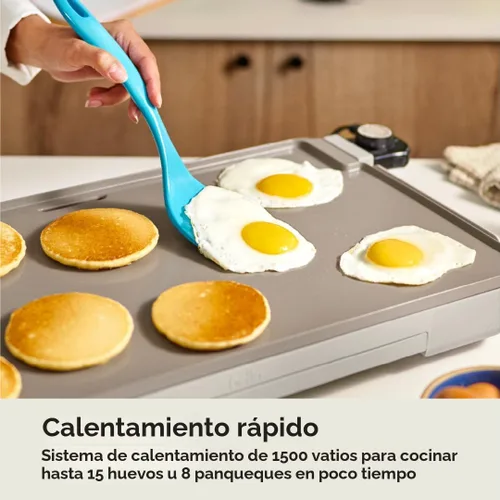 Miniatura 5 de bella Plancha eléctrica de 12 x 22 pulgadas con bandeja de calentamiento, revestimiento antiadherente de cerámica EverGood™ y sonda de temperatura