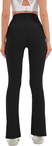 Miniatura 8 de HEGALY Pantalones de yoga acampanados para mujer, leggings cruzados, suaves, de cintura alta, pantalones casuales de entrenamiento con corte de bota