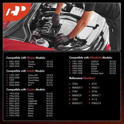 Miniatura 2 de A-Premium 4 piezas de bujías de platino de iridio compatibles con vehículos Toyota, Nissan y Subaru - Camry, Civic, RAV4, Corolla, Highlander