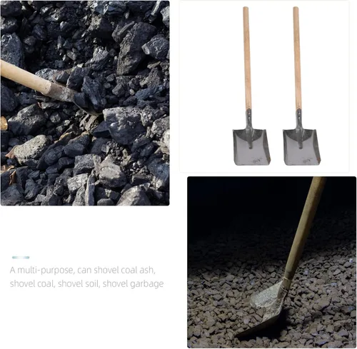 Miniatura 8 de Tofficu 2 palas de ceniza de chimenea de mango largo, pala de limpieza de hierro para el hogar, hogar y cenizas de carbón, colores surtidos, 23.22