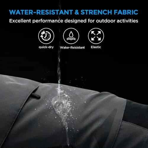 Miniatura 3 de Xkttac Pantalones cortos de secado rápido con 6 bolsillos para hombre, ligeros, elásticos, para senderismo, campamento, viajes y exteriores