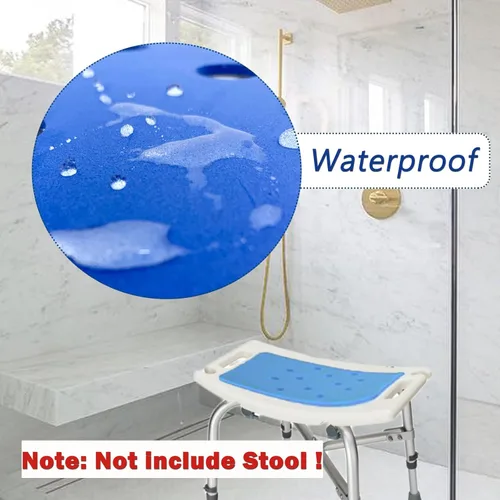 Miniatura 3 de Alfombrilla de asiento para silla de baño, cojín de banco de ducha para ancianos, almohadilla de espuma EVA antideslizante con adhesivo