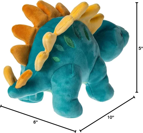 Miniatura 9 de Mary Meyer - Peluche de animal suave como almohada, juguete de 10 pulgadas, dinosaurio estegosaurio azul