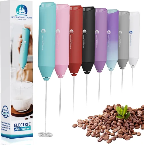 Miniatura 10 de Espumador de leche potente de mano, espumador de leche de mano mini, batidor de bebidas para café, capuchino, café con leche, matcha, chocolate Verde