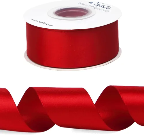 Miniatura 464 de Ribbli - Cinta de satén de doble cara dorada, 1/2 pulgada x 25 yardas, uso para ramo de lazos de manualidades, envoltura de regalos, decoración