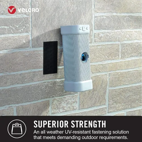 Miniatura 3 de Cinta resistente para exteriores de Velcro, de 10 pies x 1 pulgada, color negro con adhesivo para pegar Fuerte poder de sujeción resistente al