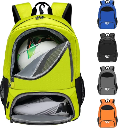 Miniatura 7 de Mkour Bolsa de fútbol – Mochila de voleibol con compartimento para pelotas y soporte