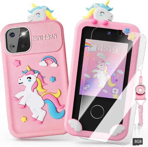 Luyiilo Juguetes de Teléfono Inteligente para Niños/Niñas, Juguetes de Regalo de Unicornio para Niñas de 3-9 Años Regalos de Navidad y Cumpleaños