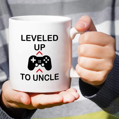 Miniatura 4 de Retreez Taza divertida – Leveled Up To Uncle Gamer - Tazas de café de cerámica de 11 onzas – Divertido, sarcasmo, sarcástico, inspirador, noticias