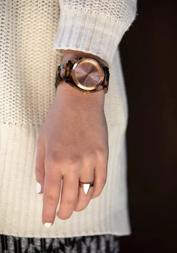 Miniatura 5 de NIXON Time Teller - Reloj analógico de moda de acetato resistente al agua para mujer (esfera de reloj de 1.457in, correa de acetato de 0.787in)