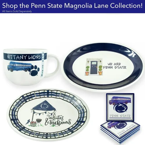 Miniatura 4 de Magnolia Lane Penn State Nittany Lions - Plato ovalado de melamina de alta resistencia de 12 pulgadas para fiesta en estacionamiento, barbacoas