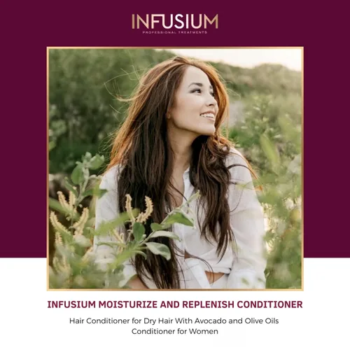 Miniatura 6 de Infusium Acondicionador Nutritivo Reparador y Reabastecedor - Acondicionador para el Cabello con Queratina, Aceite de Argán y Ceramidas - Adecuado
