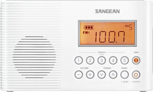 Miniatura 2 de Sangean H201 Radio de ducha AM/FM impermeable, radio de alerta meteorológica, color blanco