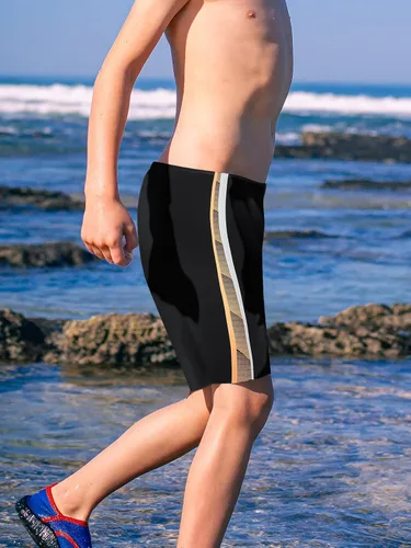 Miniatura 2 de Pantalones cortos de natación deportivos para niños y jóvenes, de secado rápido, con cordón, suaves UPF 50+