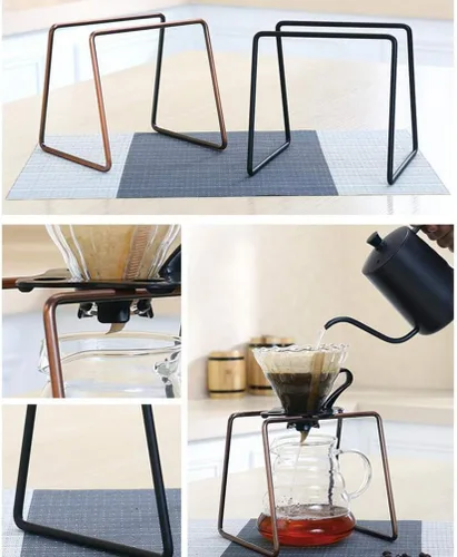 Miniatura 4 de Cabilock Soporte para filtro de café, soporte para gotero, accesorio reutilizable para gotero de café