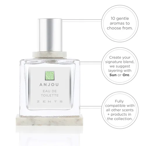 Miniatura 6 de Zents Eau de Parfum (Anjou) para mujeres y hombres Fragancia limpia de larga duración con Armoise, jazmín y geranio Aroma fresco y floral 1.69
