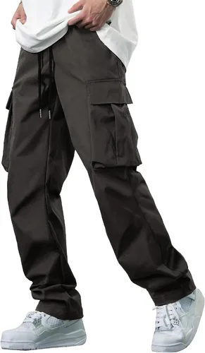 Pantalones cargo casuales para hombre, pantalones de senderismo con cordón, pantalones de entrenamiento tácticos para hombre