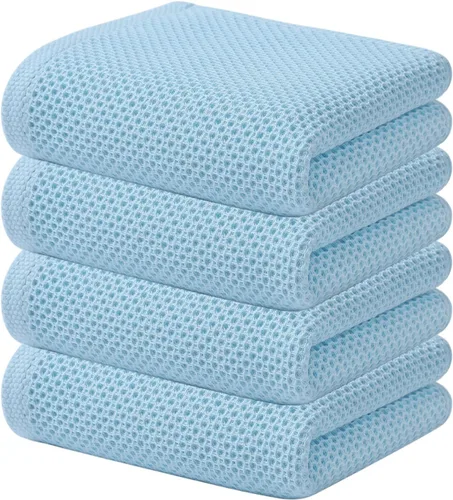 Miniatura 61 de Kitinjoy - Paños de cocina de 100 % algodón, tela de tejido gofrado, paño de limpieza ultrasuave, absorbente y de secado rápido. Gris Oscuro