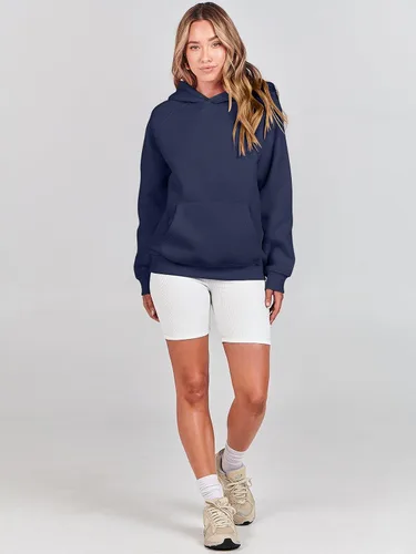 Miniatura 130 de ANRABESS - Sudaderas con capucha para mujer, sobre talla, de vellón de manga larga, modelo de 2024, para otoño