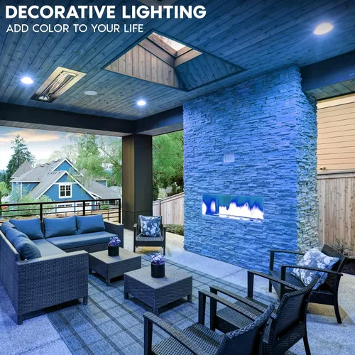 Miniatura 2 de LUXRITE Bombilla LED PAR38 azul de inundación, 8 W (equivalente a 45 W), bombilla LED azul de inundación, clasificación húmeda, certificación UL