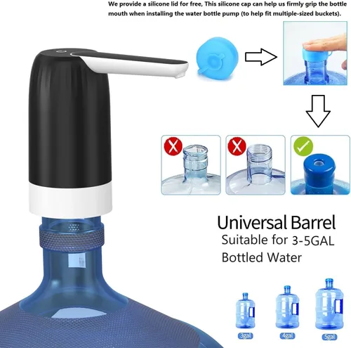 Miniatura 4 de Myvision Dispensador de Agua de Jarra de 5 Galones, Dispensador de Agua Portátil para Botella de 3 Galones, Bomba de Agua Eléctrica USB para Botella