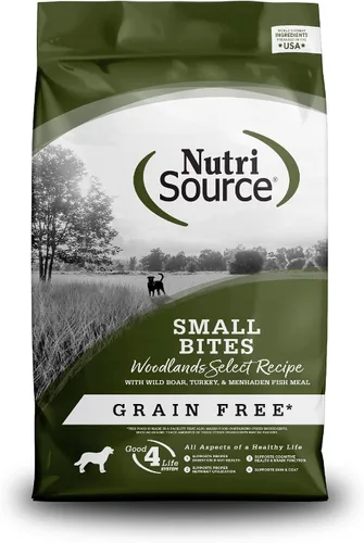 Miniatura 20 de NutriSource Alimento seco para perros sin granos, bocados pequeños, pollo y guisantes, 4 libras