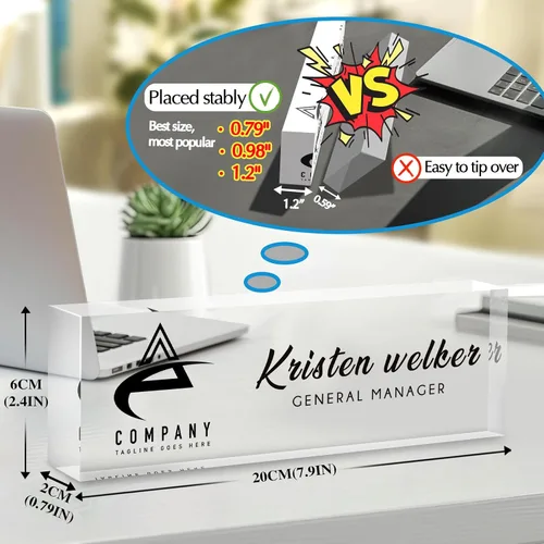 Miniatura 3 de Placa de nombre de oficina personalizada para escritorio, placa de nombre de escritorio, regalos personalizados para compañeros de trabajo, jefe
