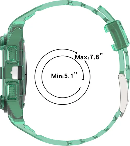 Miniatura 5 de MOTONG Correa de repuesto compatible con Samsung Galaxy Watch5 de 1.575 pulgadas, correa de repuesto de silicona transparente compatible con Samsung