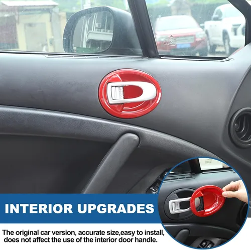 Miniatura 4 de Sekhyna Tazón para manija interior de puerta de ABS compatible con Mitsubishi Eclipse 2006-2011, manija interior izquierda y derecha, tazón, ABS