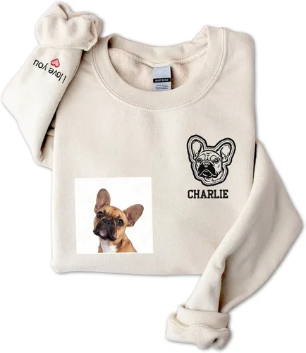Miniatura 13 de GodLover Custom Dog Mom Embroidered Sweatshirt, Personalized Pet Lover Hoodie, Gift for Women, Mothers Day, Christmas Estilo 03.