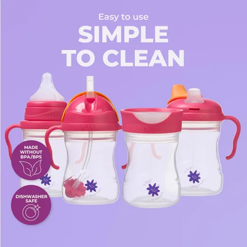 Miniatura 9 de b.box + Lansinoh Time to Sip - Juego de tazas de inicio (3 meses + hasta niño), 1 taza con 4 tapas, pezón, boquilla, popote con peso, entrenamiento