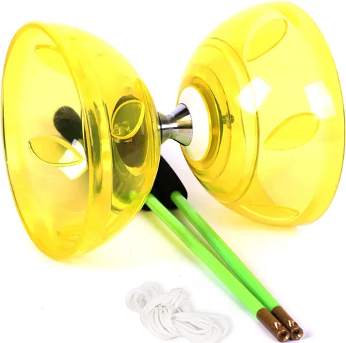 Miniatura 8 de BodyRhythm - Juego de cinco rodamientos de yoyo chino con varillas de fibra de vidrio, cuerdas ajustables para todas las edades, lo mejor para Azul