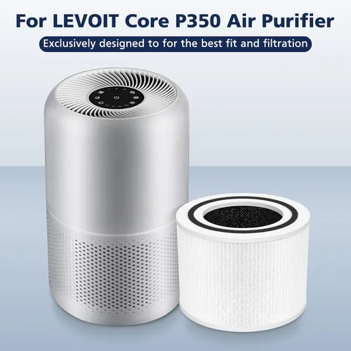 Miniatura 2 de Filtro HEPA Core P350 para purificador de aire LEVOIT Core P350 Core 300 Core 300S, filtro HEPA 3 en 1 y carbón activado con fórmula ARC, repuesto