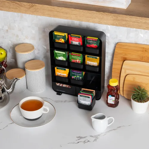 Miniatura 5 de Mind Reader, organizador para condimentos y soporte para saquitos de té "Baggy", color negro, ninguno , Negro