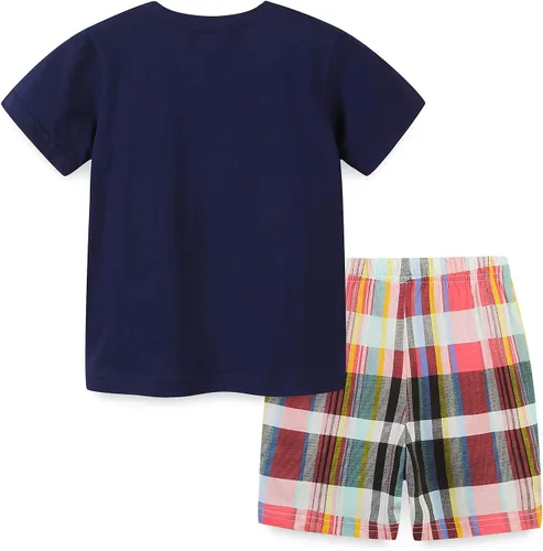 Miniatura 9 de Conjunto de camiseta de manga corta y pantalón corto de algodón para niño pequeño